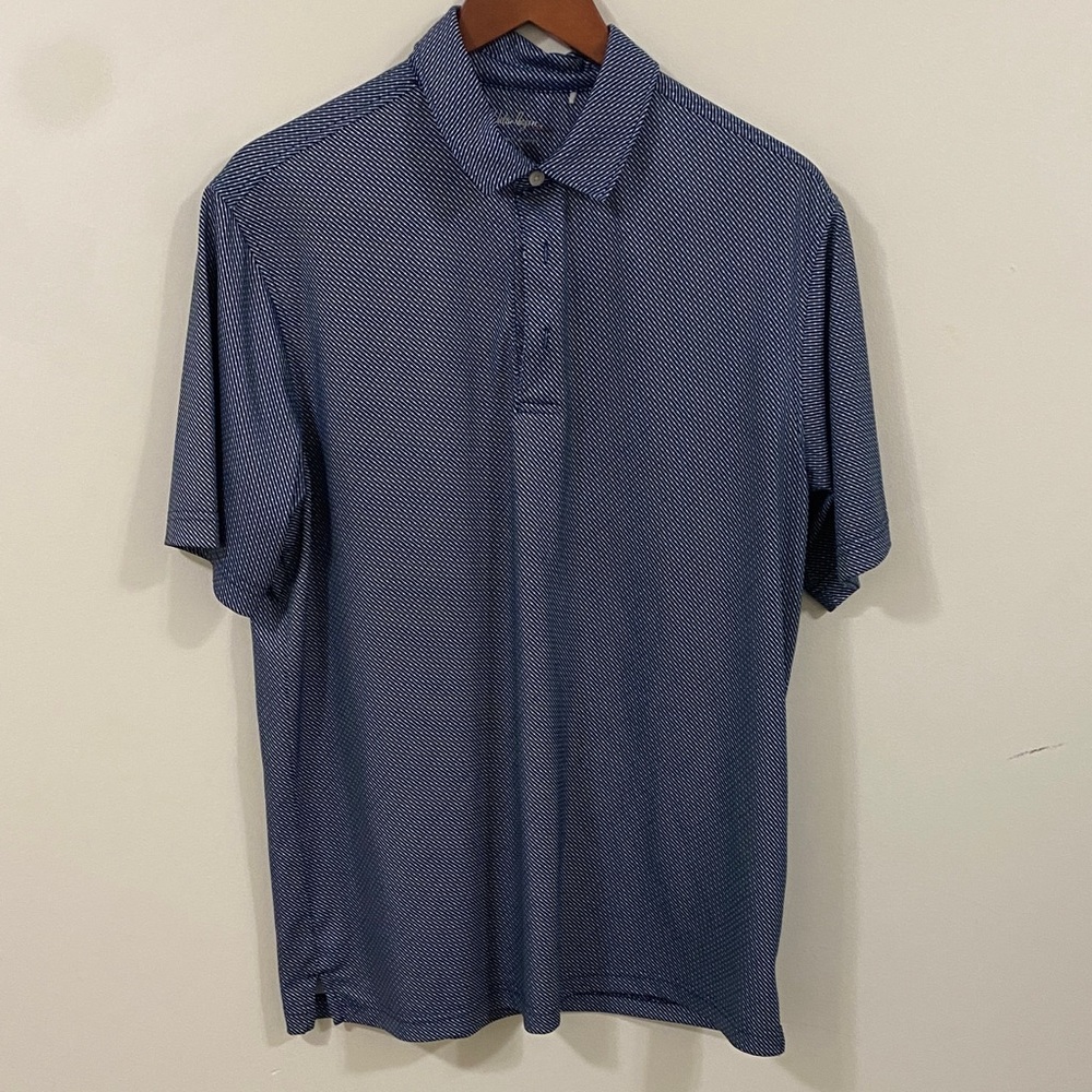 Walter Hagen Navy Patterned Polo Shirt